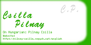 csilla pilnay business card